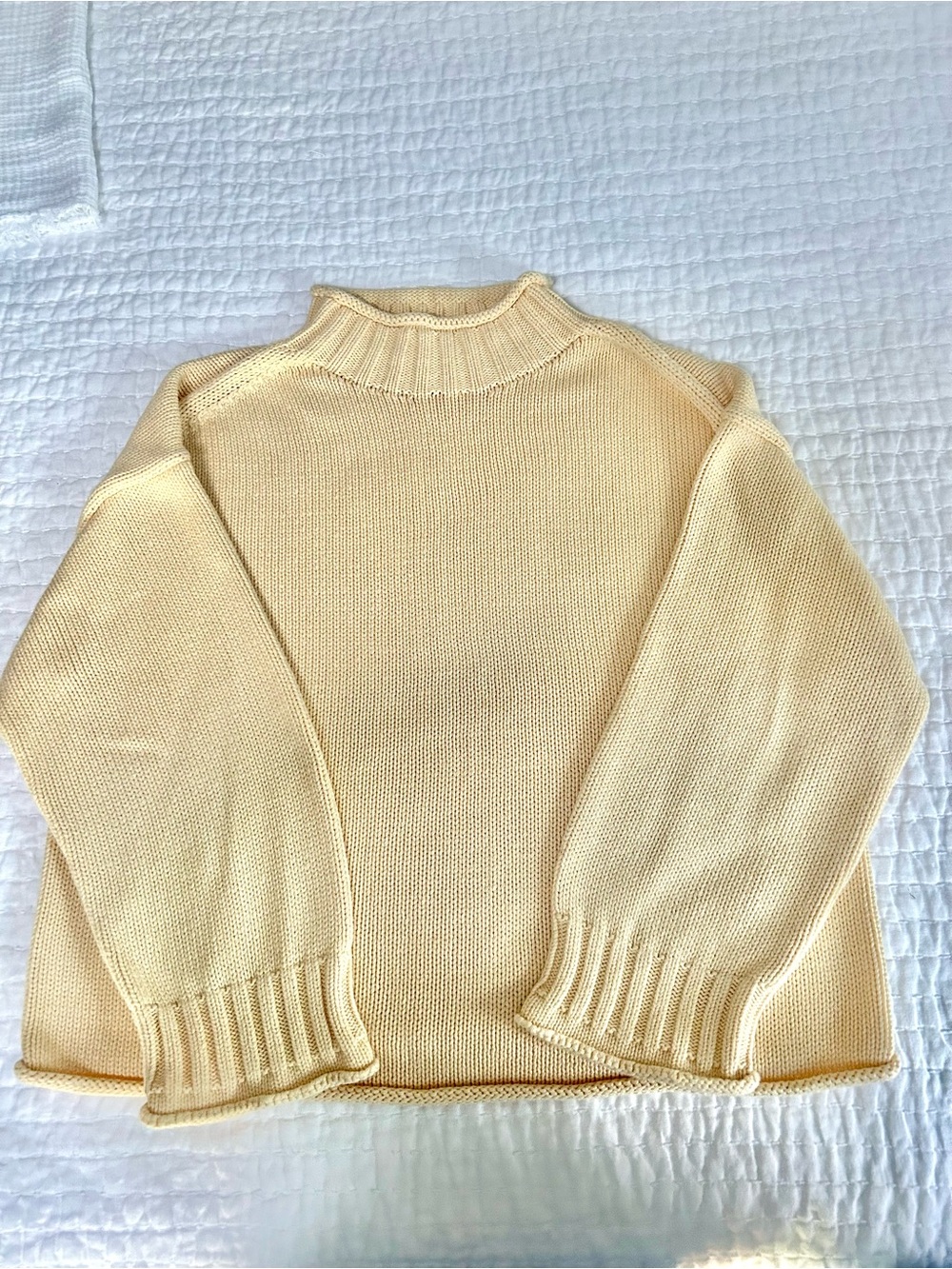 J. Crew 2025 Rollneck Sweater in Butter